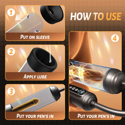 Automatic Electric Penis Pump Male Vacuum Suction Massager Delay Enlargement Glans Blowjob Masturbation Adult Sex Toys for Men
