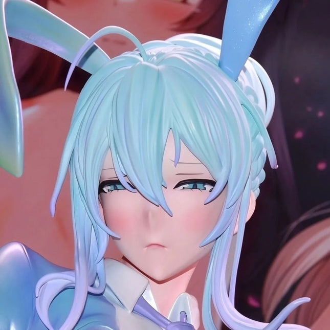 Anime Figure One Fourth Scale Yukino Yukinoshita Snow Woman Bunny Girl Crouching Two Dimensional Pvc Statue For Adult Collector