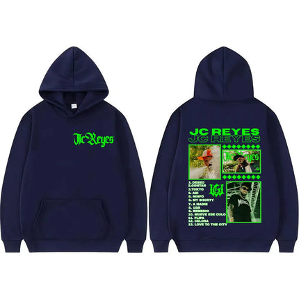 Rapper Jc Reyes Album Tour 2025 Double Sided Print Hoodies Men's Fashion Vintage Hip Hop Hoodie Long Sleeve Oversized Sweatshirt