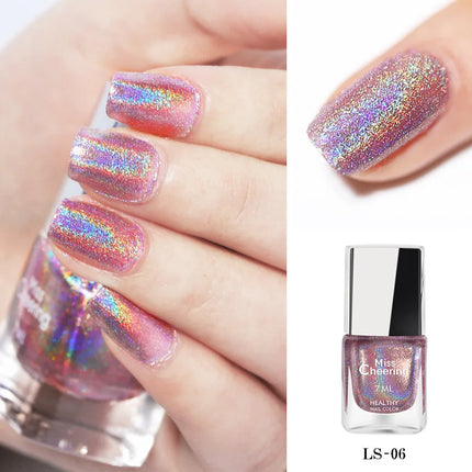 Misscheering 7ml Nail Gel Polish Glitter Laser Nail Polish Colorful Sparkling Sequins Soak Off  Varnish Nail Art Decoration