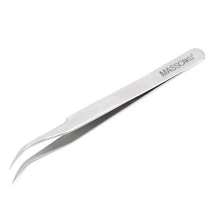 1 Pcs MASSCAKU Eyelash Tweezers Extension Stainless Steel Superhard Tweezers Non-Magnetic Professional Pincet Lashes Makeup tool