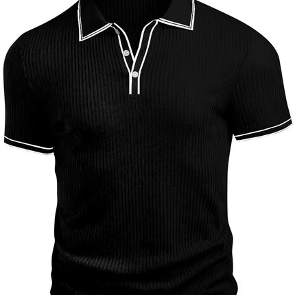 New Men's Polo Short-sleeved Shirt Solid Color For Men Business Casual And Trendy Summer New Men's Short-sleeved Polo Shirt