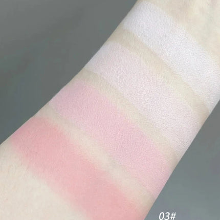 4 Color Pink Peach Blush Powder Cream Palette Highlighter Matte Expanding Color Brightening Face Blusher Rouge Makeup Cheek Tint
