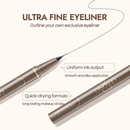 GECOMO Liquid Eyeliner 0.01mm Super Slim Waterproof Quick Dry Long Lasting Color No Smudging Eyeliner Pencil
