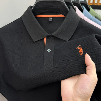 Luxury brand, 100% cotton, short sleeve polo shirt, new summer trend, Paul pony embroidery, T-shirt, business, golf, casual men's wear