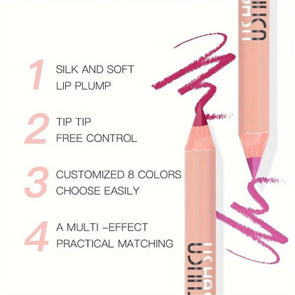 8 Color Waterproof Lip Liner Pencil Long Lasting Natural Lipliner Pen Red Contour Tint Sexy Dark Red Pink Matte Lipstick Pencil