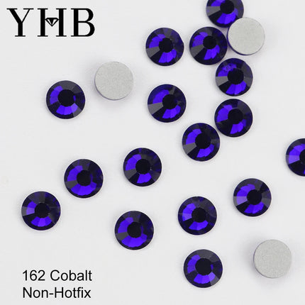 YHB 134-174 Glitter Cold Fixation Flat Back Non-Hotfix Rhinestone For Bags Nails Fabric Garment Decoration Jewelry Accessories