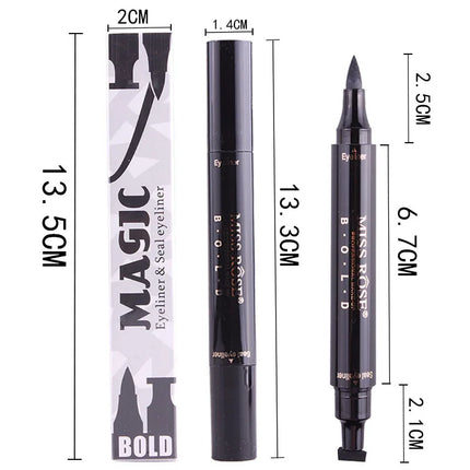 Long-lasting Eye Liner Pencil for Eye Makeup,Waterproof Double-Sided Liquid Eyeliner Stamp Pen Set for Beginners