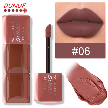 Liquid Velvet Matte Lipstick Long-lasting Waterproof Lip Gloss Lip Glaze Non-Stick Cup Nude Red High Pigment Y2K Christmas Gift