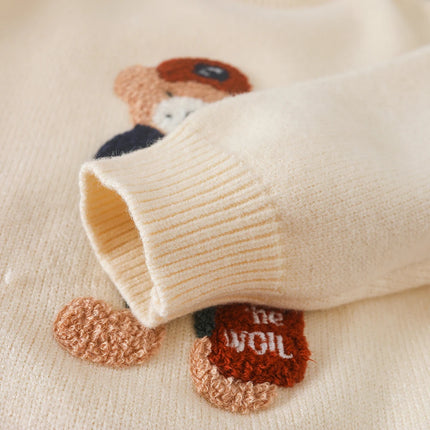 Girls' Sweater Autumn Winter Knit Clothing Baby Pullover Kids' Cartoon Cute Warm Sweater Clothing