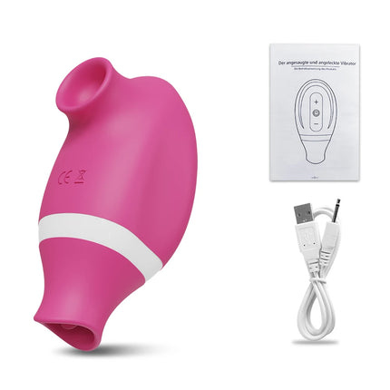 2 In 1 Clit Sucker Nipples Vibrator Clitoris Stimulator for Women Sucking Tongue Licking Female Masturbator Sex Toy for Women