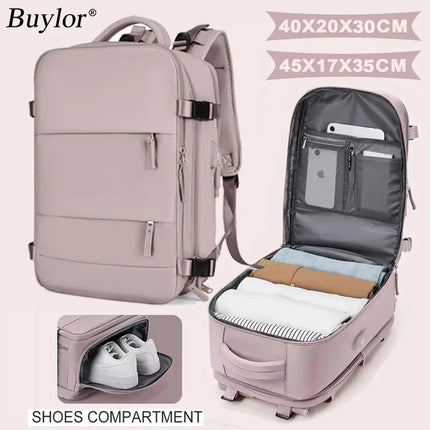 Buylor Travel Backpack 40x20x25 ryanair Cabin Bag Waterproof EasyJet Backpack Carry On 14inch Laptop Backpack Hand Luggage