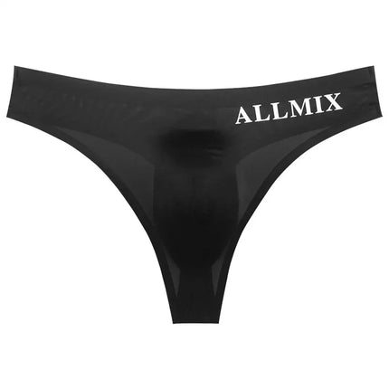 3 PCS Sexy Transparent Underwear Men Thongs Sports Fitness Letter Thin Hip Panties G-Strings Ice Silk Low Waist Seamless Thongs