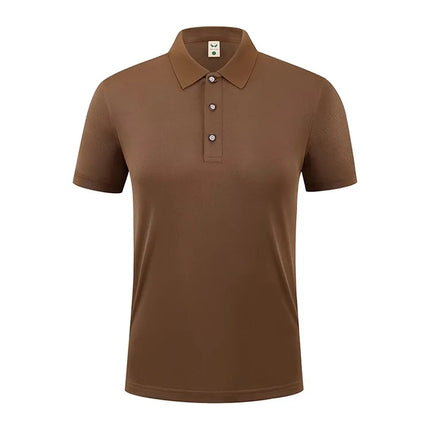 2026 Summer Men's Red Short-Sleeved Polo Shirts, Fashion Casual Pullover, 21 Colors Available T-Shirt