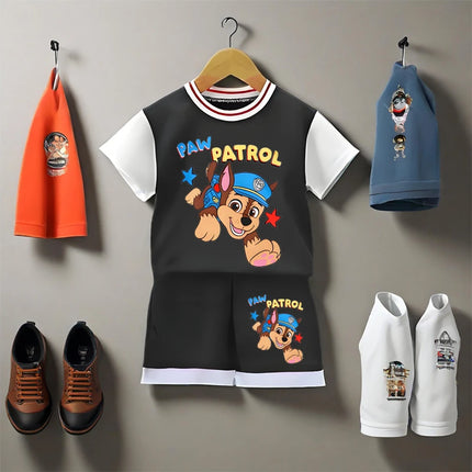 PAW PATROL Quick Drying Boys Basketball Clothing Sets Breathable Kids Thin Comfortable T Shirt Shorts 2pcs Set Outfoor Outfits