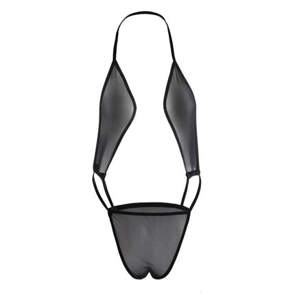 Sexy Micro Backless Women Swimwear One Piece Swimsuit Female High Cut Monokini Thong Bathing Suit Mesh sexy lingerie Beachwear