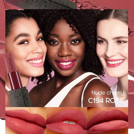 6-Color Embossed Matte Lipstick, Easy to Apply, Moisturizing and Natural Finish Long-Lasting Smooth Texture for Soft and Elegant