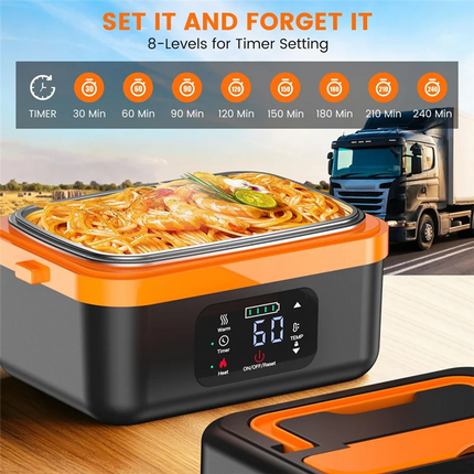 Portable Rechargeable Wireless Heating Lunch Box Large Capacity Water-Free Bento Box for Students And Office Workers  8000mAh