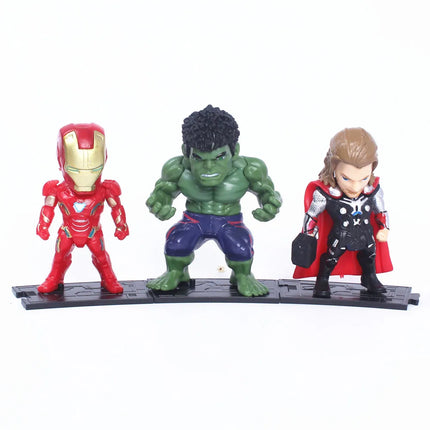 5pcs/set Marvel Avengers  Thanos Ironman Spiderman Captain American Hulk Figure Model Toys  Children's favorite gifts