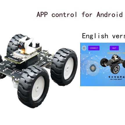 WiFi Robot Car with Camera Open Source ESP32 for Arduino Programming Quicker Android English APP or Webpage Control Robot Kit