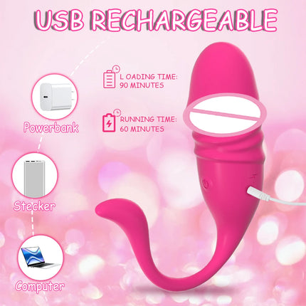 APP Control Vibrator G Spot Clitoris Stimulator Massager Female Wireless Telescopic Vibrating Egg Masturbator Sex Toys for Women