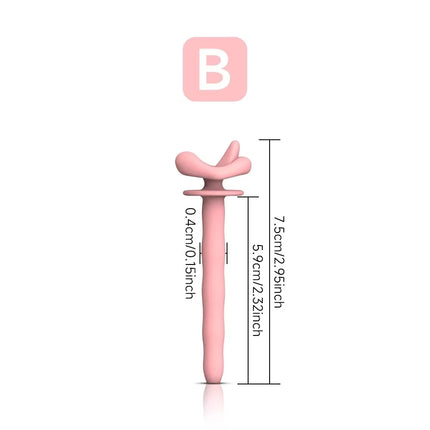 New Silicone Tongue Shaped Hollow Eyebar with Chastity Lock Accessories, Catheter for Men, SM Urethral Stimulation Plug 18+