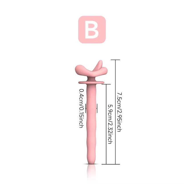 New Silicone Tongue-Shaped Hollow Eyebar with Chastity Lock Accessories, Catheter for Men, SM Urethral Stimulation Plug 18+