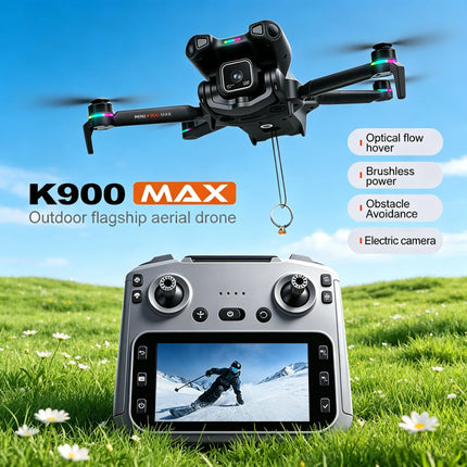 K900 MAX 8K Professional Drone with Dual Camera WiFi FPV Aerial Photography 360° Obstacle Avoidance Quadcopter airdrop Drone Toy
