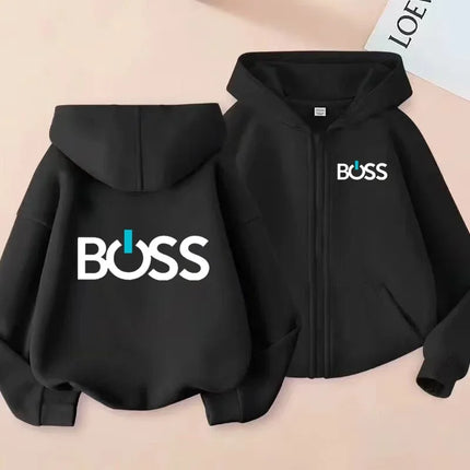 Kids Zipper Cardigan Clothes Sweatshirt for 3-12 Years Boys Girls Print Long Sleeve Top Hoodie Casual Fashion Lovely Coat