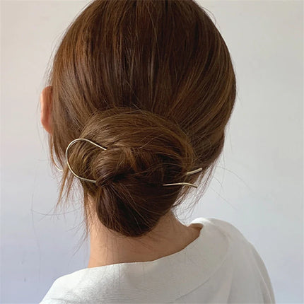 Simple Large U Shape Hair Clips Pins for Women Imitation Pearl Enamel Hair Sticks Bride Hair Styling Accessories Headwear Gift