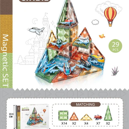 7.5cm Magnetic Building Blocks Construction Children Magnet Tiles Montessori Educational Toys for Kids Birthday Gifts