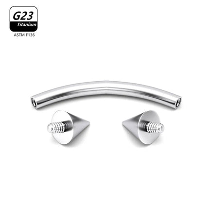 1/5/50pcs G23 Titanium ASTM-F136 Piercings Eyebrow  zircon Earring Internal thread Eyebrow Body Jewelry Wholesale
