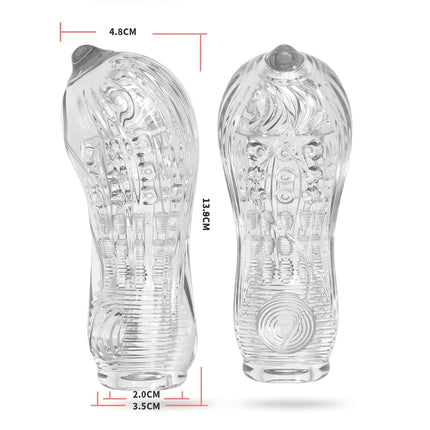 Male Masturbation Soft Rubber Transparent Vaginal Massage Airplane Cup Portable Hidden Male Tool Manual Trainer Adult Sex Toy