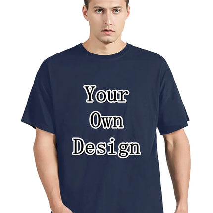 Men's Custom T-shirt With Your Own Logo Text And Photo Printed On The Front And Back Tshirt Costume Graphic Tee Tops