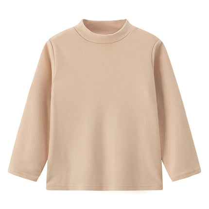 1/3/4 Pcs Children's Mid-collar Bottoming Shirt in Autumn And Winter Solid Color Joker Girls' Long sleeve T-shirt Boys' Casual S