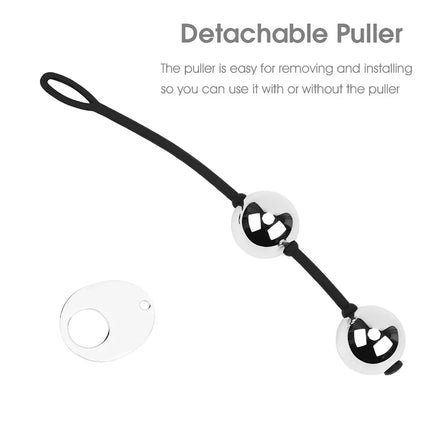 Silicone Pull Ring Metal Anal Beads Kegel Ben Wa Geisha Long Anal Ball Expander Vaginal Tighten Exercise Sex Toy For Women