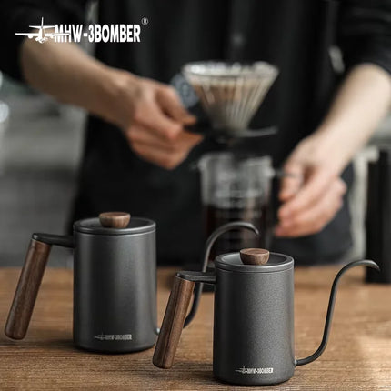 MHW-3BOMBER Planet Hand Brewing Kettle Kettle Gooseneck Spout Drip Coffee Maker Kettle  Pour Over Pot Set Goose Necked Kettle