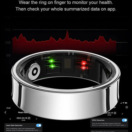 Amovan hot selling premium health sports sleep video picture remote control elegant smart ring for iOS Samsung Xiaomi phone