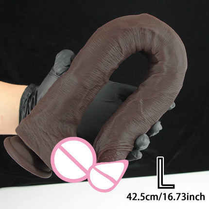 42.5cm Long Dildos Realistic Dildo Silicone Big Penis Soft Anal Sex Toys Suction Cup Big Dick For Women Men Adult Masturbators