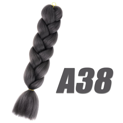 Synthetic Kanekalon Crochet Hair Braiding Hair Pre Stretched Curly Jumbo Braids Extensions Hair Accessories For Girls Braids