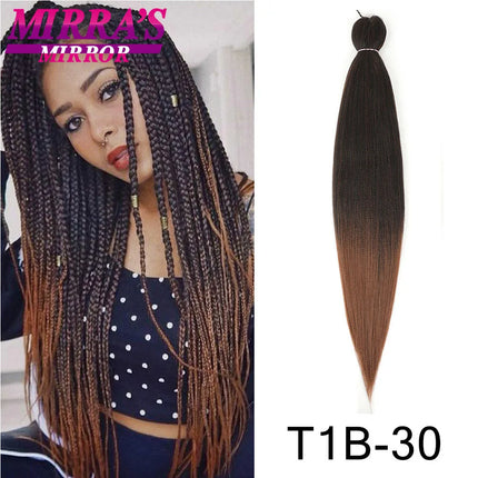 Synthetic Easy Braiding Hair Pre Stretched Ombre Crochet Braids Hair Extension Long Yaki Straight Jumbo Braid 16/30/36/42/48inch