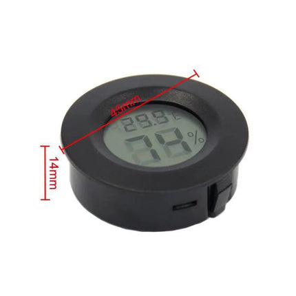 2/4 Pcs Mini Hygrometer Thermometer Fahrenheit or Celsius Meter Digital LCD Monitor Indoor Room Round Humidity Temperature Gauge