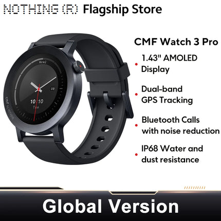 Global Version Nothing CMF Watch 3 Pro 1.43"AMOLED Dual-Band GPS Bluetooth Call smartwatch 131 Sports modes Blood Oxygen Monitor