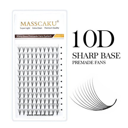 MASSCAKU Sharp Base 6D 8D 10D 12D 20D Nature Soft Faux Mink Individual Eyelashes Premade Volume Fans Lash Extension Supplies