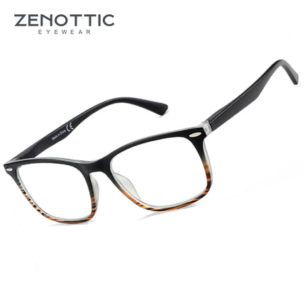 ZENOTTIC Custom Progressive Prescription Eyeglasses for Men Women Square Frame Photochromic Polarized Blue Light Filter Options