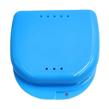 50Pcs Denture Tray Box Dental Orthodontic Retainer Storage Box Mouth Guard Container Anti Grinding Brace Box Oral Hygiene