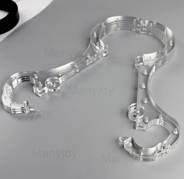 Luxury Clear Crystal Pillory Cangue Collar Neck Ring Oval Handcuffs Wrist Restraint Lock Bondage Yoke Sex Toy for Men Women