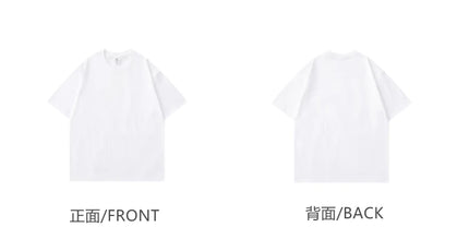 600G Heavy Cotton Short-sleeved T-shirt Men's and Women's Summer Loose Casual Trend Versatile Round Neck Half-sleeved Clothes