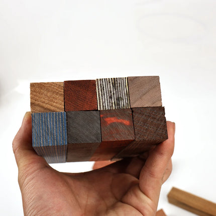 Unfinished Wood Blocks 120x20x20mm - Pen Turning Blanks, Knife Handle Material, DIY Wood Carving for Tool Parts or Wholesale