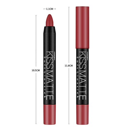 19 Colors Sexy Matte Lip Stick Lipliner Lip Liner Pencil Lasting Nude Rotatable Lipsliner Pen Set Beauty Makeup Tool Cosmetic